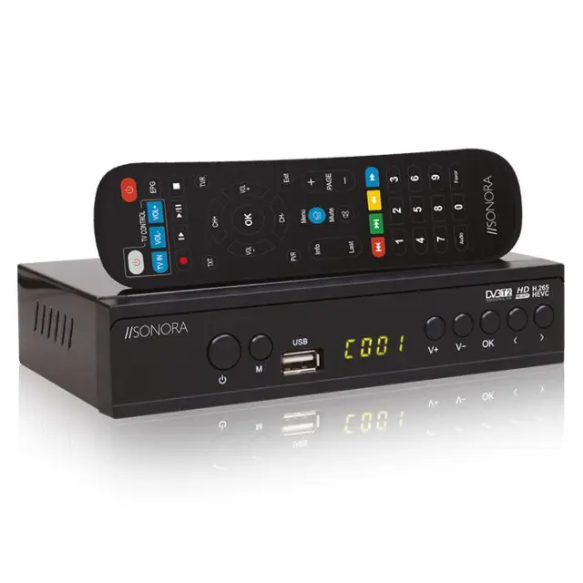 Επίγειος ψηφιακός δέκτης MPEG-4 / H.265 / FULL HD, με τηλεχειριστήριο 2 σε 1 για τηλεόραση και δέκτη.