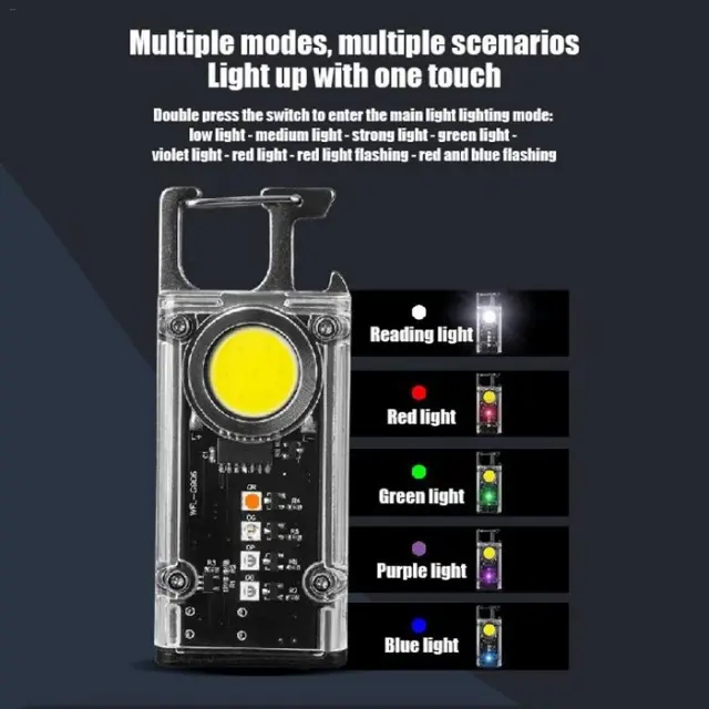 Πολυλειτουργικός φακός LED μπρελόκ - FA-G906 - 251506 2
