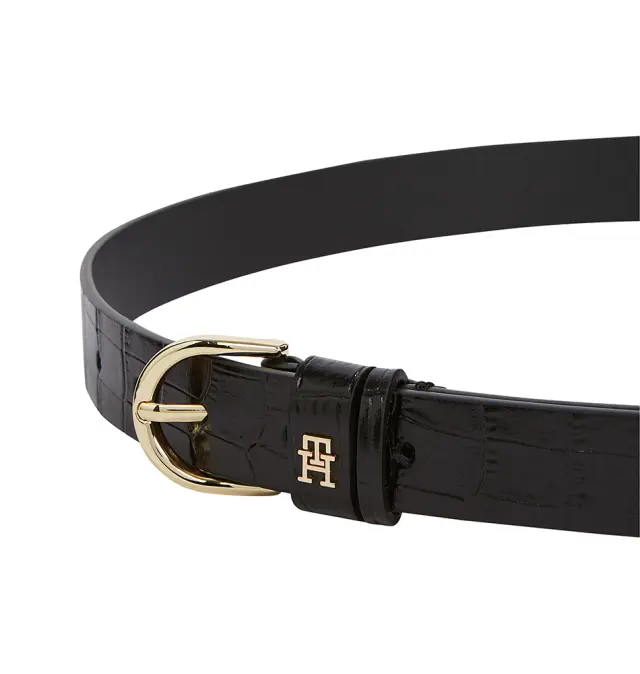 Ζώνη TOMMY HILFIGER Essential Effortless 2.5 Croc 17755 Μαύρο - 90 3