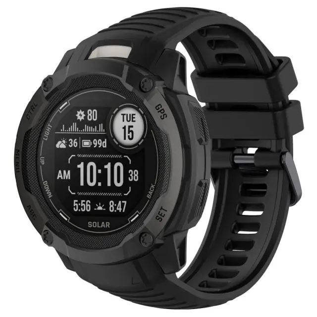 Ανταλλακτικό Λουράκι Σιλικόνης για Garmin Instinct 2X - Black OEM 2