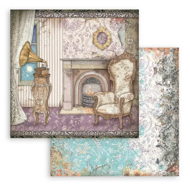 Χαρτιά scrapbooking Stamperia 10τεμ, 30.5x30.5cm, Maxi Background selection, Lady Vagabond Lifestyle 2