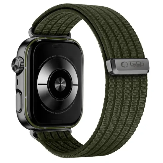 Tech-protect Nylon Huawei Watch Fit 3 / 4 / 4 Pro / 5 / 5 Pro Military Green 2