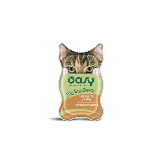 Oasy Delicatesse Cat Adult Πατέ Κοτόπουλο 85gr Μονόχρωμο