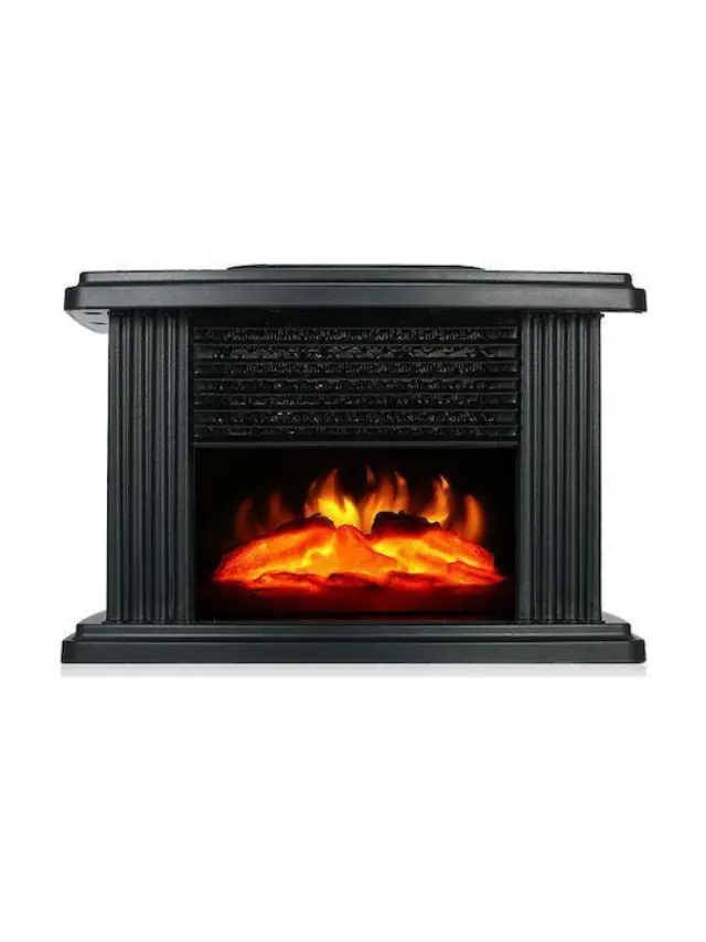 Επιτοίχιο Ηλεκτρικό Τζάκι 1000W 12x12cm 1000M2244 Μαύρο