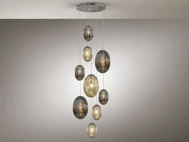 Φωτιστικό Οροφής Ovila 752459D 13L Smoke/Brandy LED Dimmable Χρώμιο 2