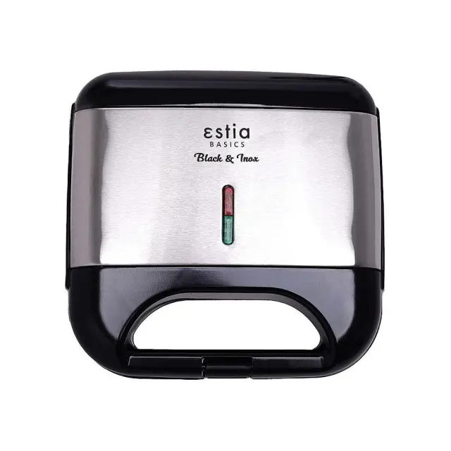 Τοστιέρα 2 Θέσεων Μαύρο/Inox 800W Estia 06-12175