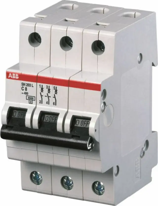 SH203-C25 Miniature Circuit Breaker - 3P - C - 25 A