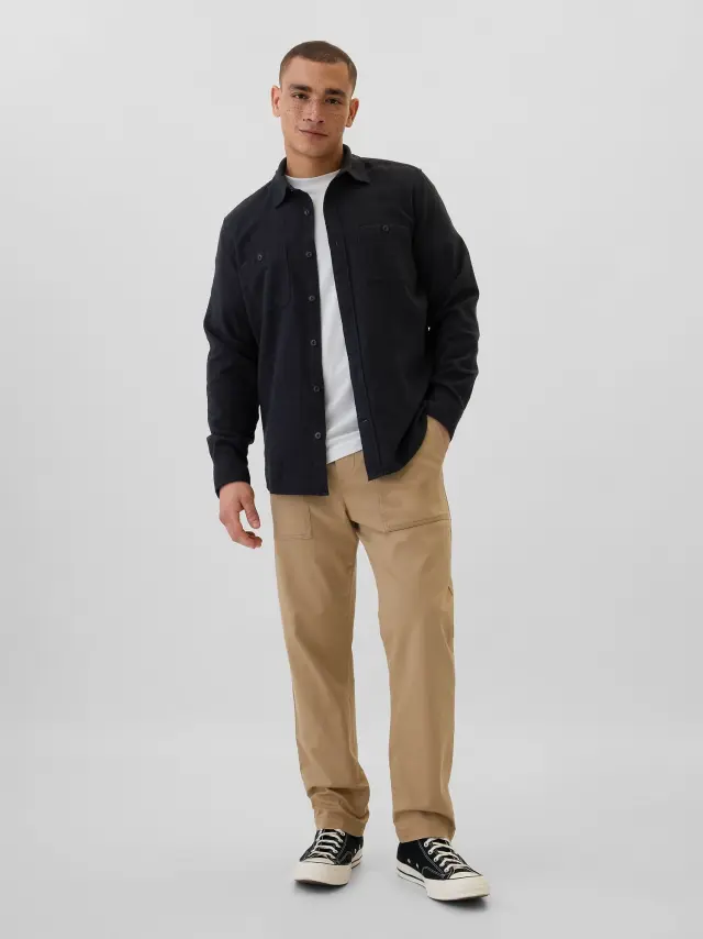 Μπεζ Utility Easy Pant Παντελόνι PERFECT KHAKI