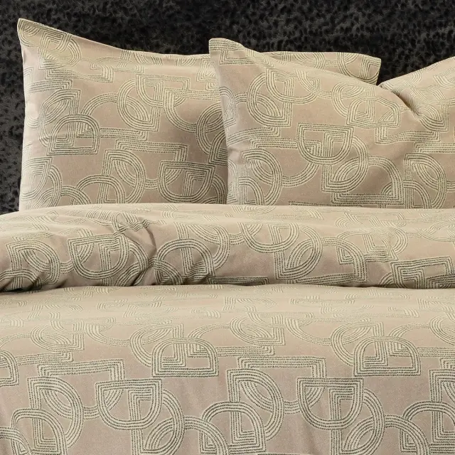 Σετ Σεντόνια 205x270 Διπλά Φανελένια Winter Line Melinen Ember Greige 100% βαμβακερόΧωρίς Λάστιχο 2