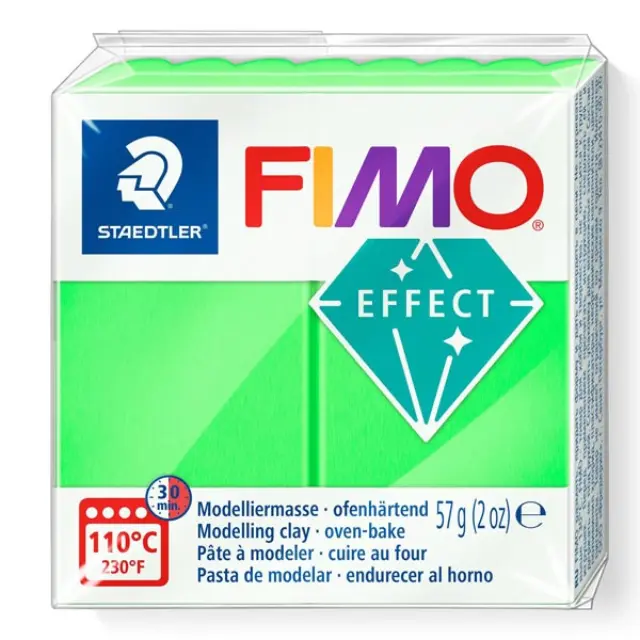 Πολυμερικός Πηλός Staedtler Fimo Effect No501 - Neon Green - 57gr