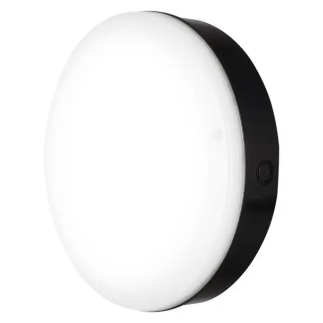 SURFACE BULKHEAD 250 SENSOR 10W/3000K BK IP65