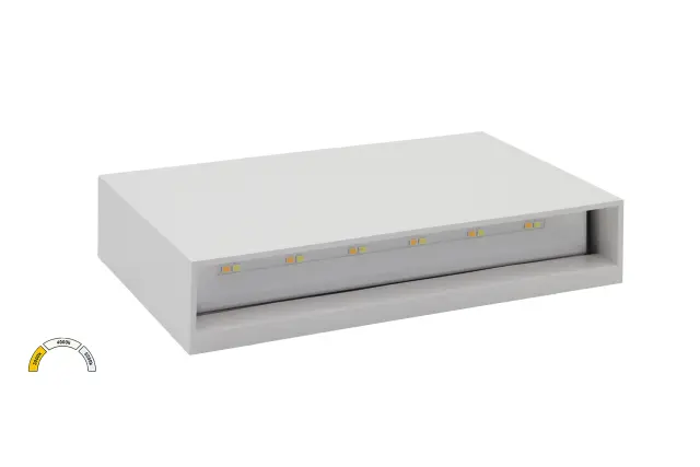 LED ΦΩΤΙΣΤΙΚΟ PC ΟΡΘΟΓΩΝΙΟ ΔΙΠΛΗΣ ΚΑΤΕΥΘΥΝΣΗΣ 12W CCT IP65 ΛΕΥΚΟ