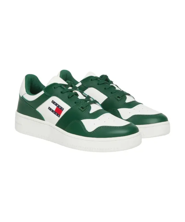 Tommy Hilfiger - Ανδρικά Δερμάτινα Sneakers Tjm Retro Basket Ess EM0EM01395-L2P Πράσινο