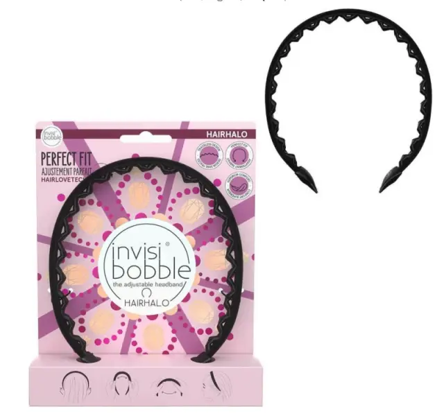 Invisibobble Hairhalo British Royal Crown and Glory (Black Velvet) Στέκα Μαλλιών 1τμχ