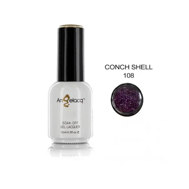 Ημιμόνιμο επαγγελματικό βερνίκι ANGELACQ 15ML - 0.5FL.OZ 108 Glitter Conch Shell