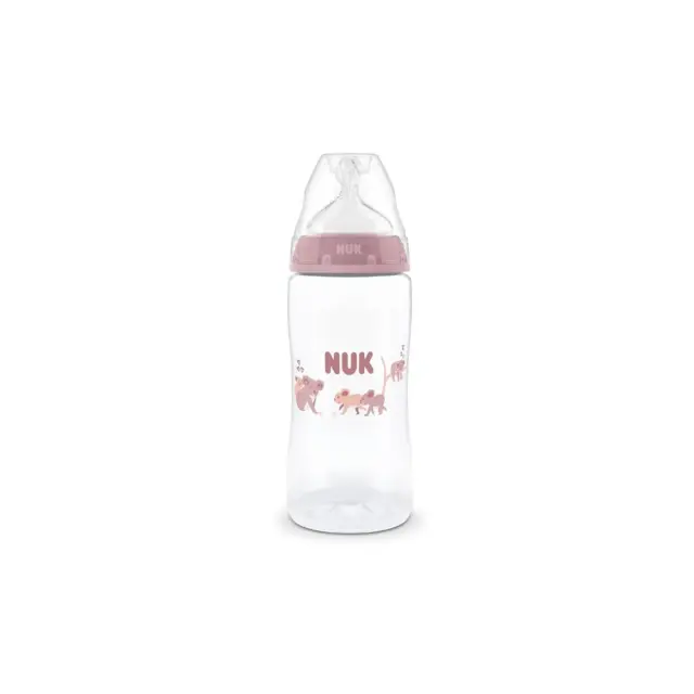 NUK First Choice Πλαστικό Μπιμπερό με Θηλή Σιλικόνης Μέγεθος Μ και Δείκτη Ελέγχου Θερμοκρασίας για 3+ μηνών Κοάλα, 300ml