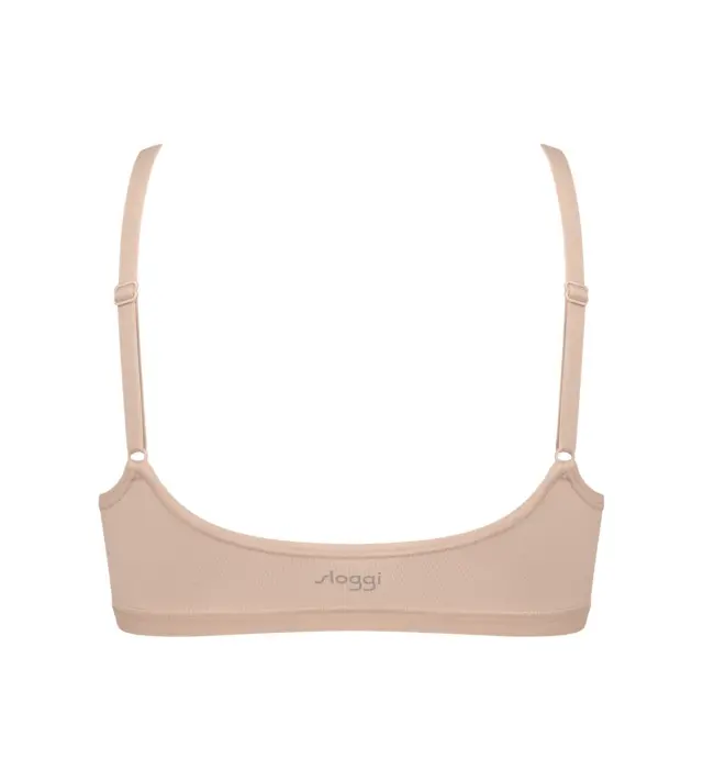 Sloggi Σουτιέν Go Daily Cotton Top Χωρίς Μπανέλα Μπεζ 3
