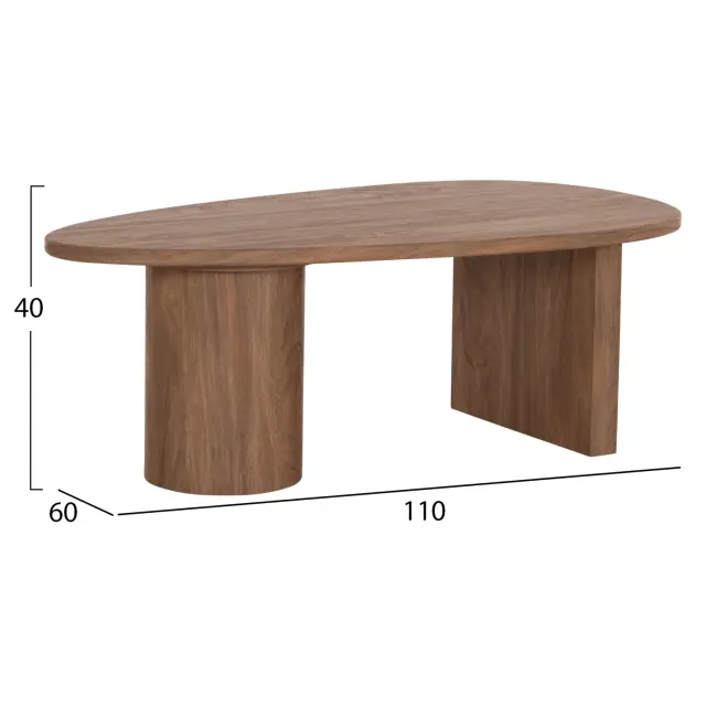 ΤΡΑΠΕΖΙ ΣΑΛΟΝΙΟΥ ΟΒΑΛ FB918327 MDF ΣΕ SONAMA ΧΡΩΜΑ 110x60x40Υεκ 2