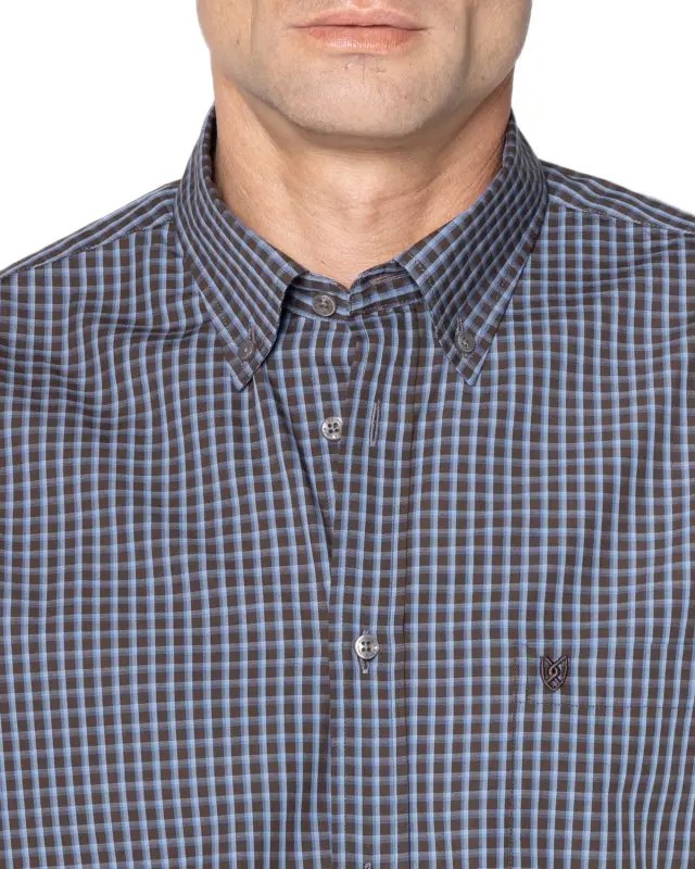 The Bostonians Chester ανδρικό πουκάμισο μακρυμάνικο καρό regular fit 3AACH8709-2 2
