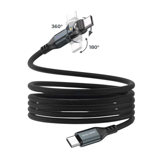 Mobile Origin 240W Magnetic 540° Rotating USB-C to USB-C Cable 1 m CB14 2