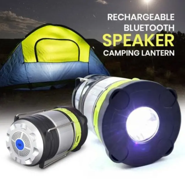 Πτυσσόμενη LED λάμπα με ηχείο bluetooth και φακό SH-5088 2