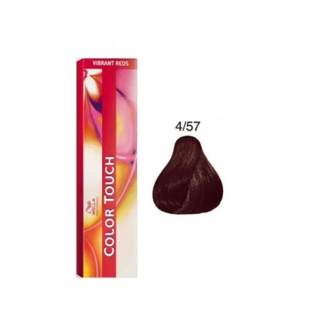 Wella Color Touch Vibrant Reds 4/57 Καστανό Μαονί Καφέ 60ml 2