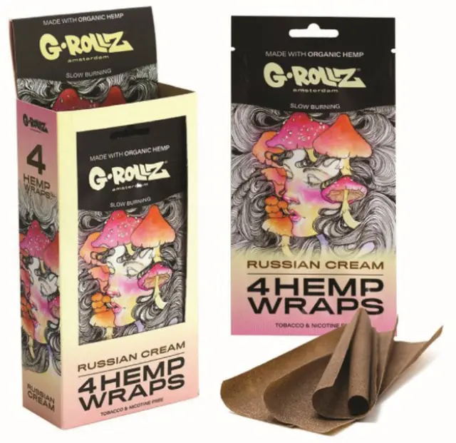 G-Rollz Blunt Hemp Wraps Πουρόφυλλα - Russian Cream 4φ 2