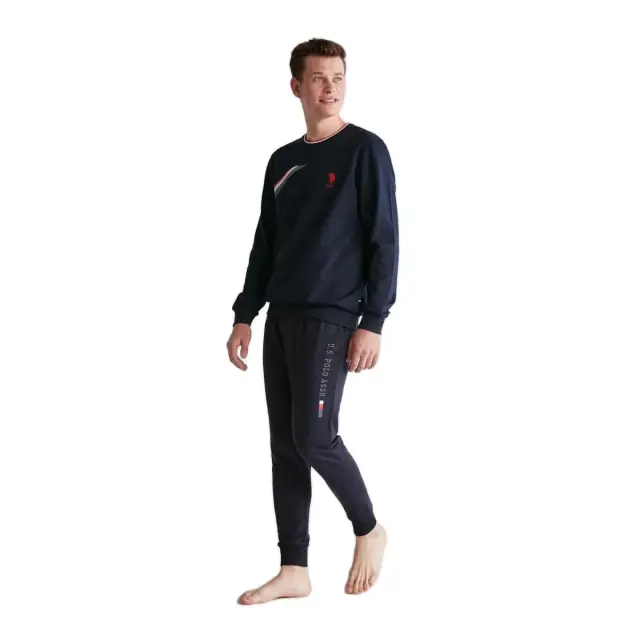 U.S. Polo ASSN. Ανδρική Πυτζάμα Col-Stripes, Χρώμα Σκούρο Μπλε - 2XL 2