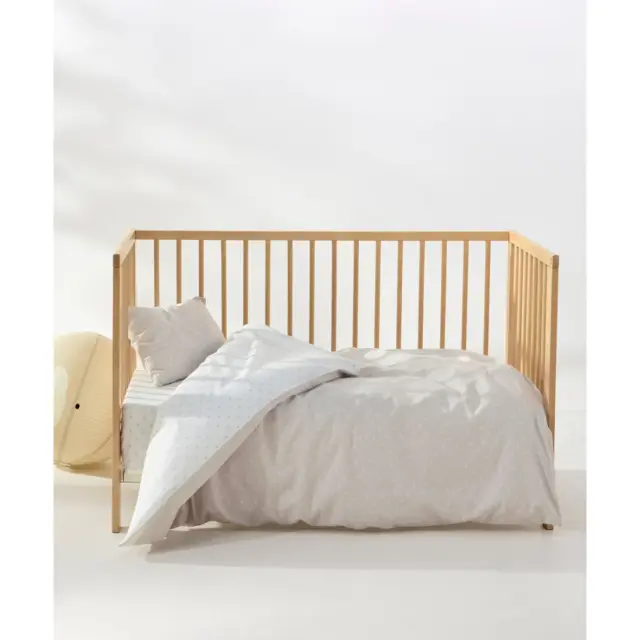 Σετ Σεντόνια Φανελένια Λίκνου 2 Τεμαχίων Kentia Mary 26 Beige-White 70x120