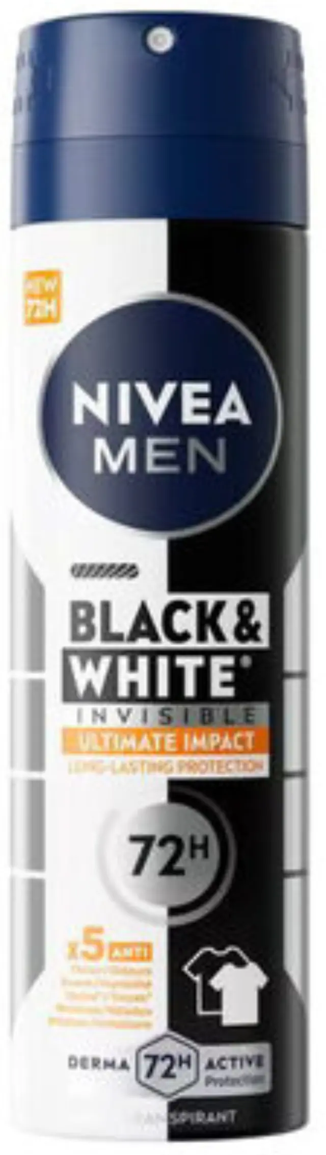 Nivea Men Deo Black & White Ultimate Impact Roll-on Αντρικό Αποσμητικό 48ωρης Προστασίας με 5σε1 Δράσεις, 50ml