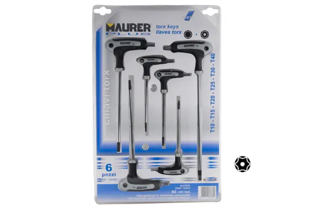 Σέτ Torx Με 6 Τεμάχια T10-T40 S2 86837 Maurer