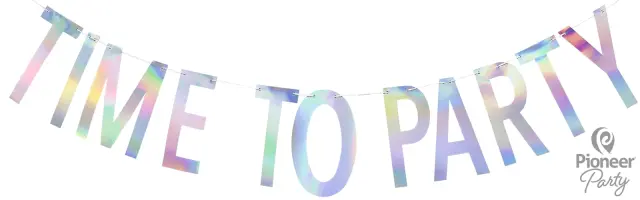 Γιρλάντα Γράμματα Time to Party Iridescent / 200 εκ