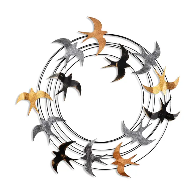 Διακοσμητικό τοίχου Spiral Flock Megapap μεταλλικό χρώμα μαύρο - bronze - ασημί 87x87εκ. 3