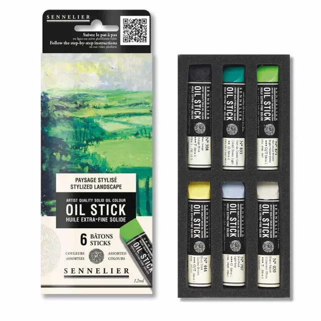 Sennelier Σετ Λάδια σε Στικ Μίνι 12ml - 6 Landscape Colors