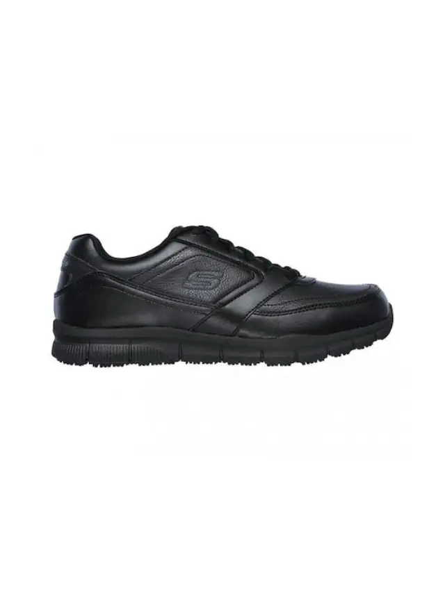 Skechers Relaxed Fit Nampa Παπούτσι Εργασίας Μαύρο με Πιστοποίηση SR - 45