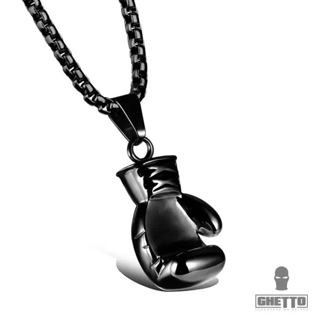 Ghetto Direct Glove Necklace Gold Silver Black Black