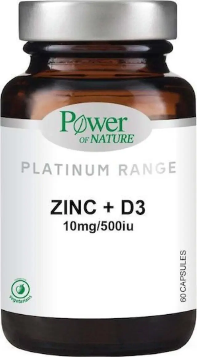 Power Health Platinum Range Zinc & D3 10mg 500iu 60 κάψουλες