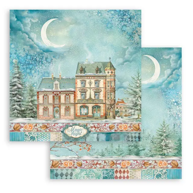 Χαρτιά scrapbooking 10τεμ, 20.3×20.3cm Stamperia, The Nutcracker 2