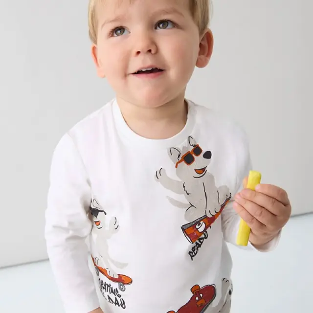Baby 6 μηνών έως 4 ετών Μπλούζα κρεμ - 2Ε