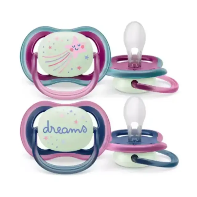 Philips Avent Ultra Air Nighttime 6-18m Πιπίλα Σιλικόνης Νυκτός Αστέρι / Dreams 2τμχ