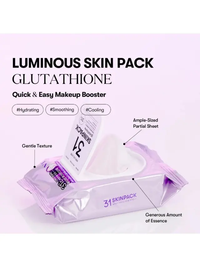 VT Cosmetics Luminous Skin Pack Επιθέματα Προσώπου Λάμψης με Γλουταθειόνη, 100τμχ 2