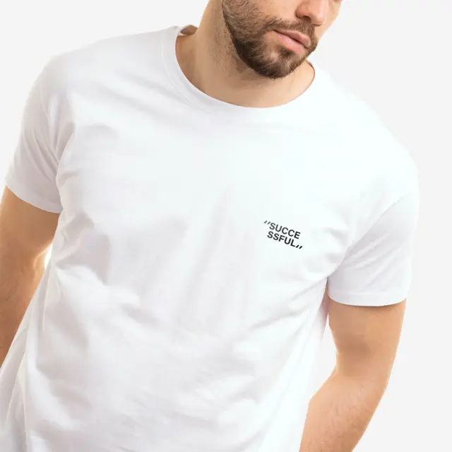 T-shirt Noshame® Λευκό με τύπωμα Successful - 132538 - XXL 3