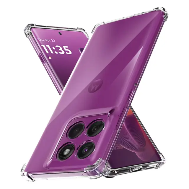 Techsuit - Shockproof Clear Silicone - Motorola Edge 60 Pro - Clear