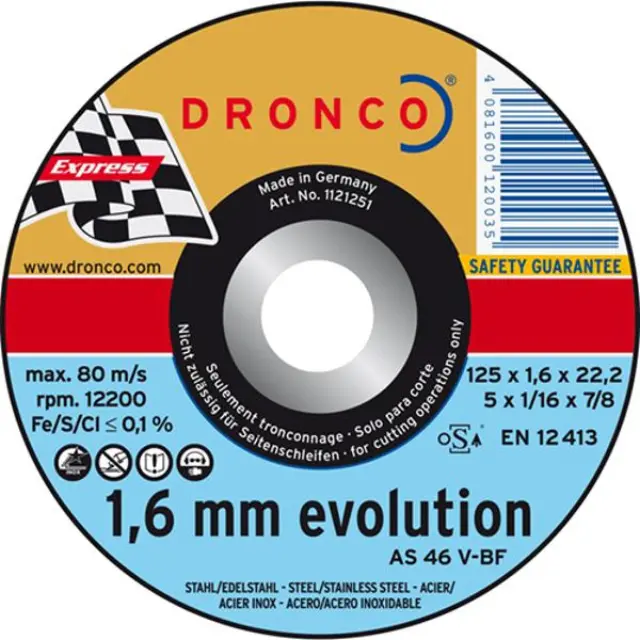 Δίσκος Κοπής Σιδήρου Κούρμπα Inox EVOLUTION 230x1.9x22mm
