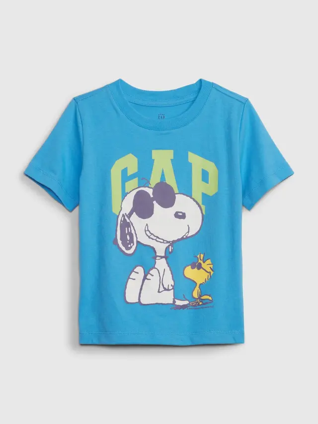 Μπλε Νηπιακή Gap Logo Peanuts Graphic Μπλούζα DELTA BLUE - 12-18M
