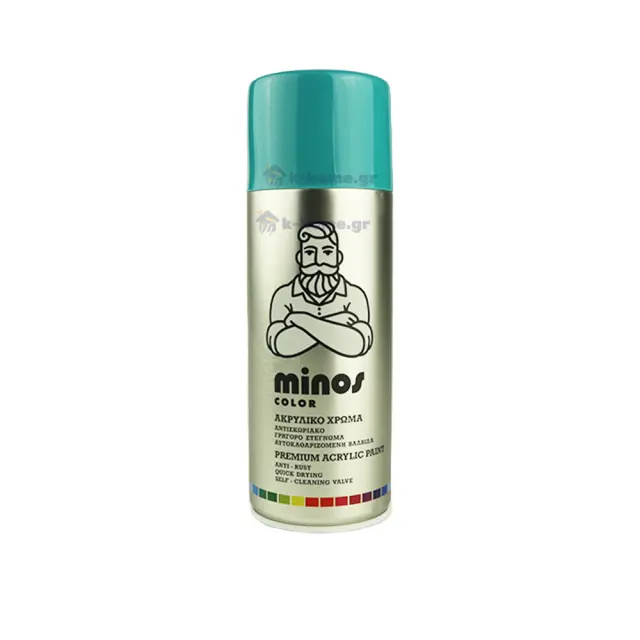 MINOS Ακρυλικό Spray RAL 5018 Μπλέ Τυρκουάζ Gloss 400 ml