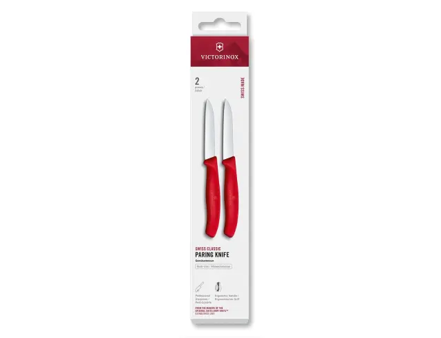 Σετ Μαχαίρια Γενικής Χρήσης Victorinox Swiss Classic με μήκος λεπίδας 8cm - Red - 2 τεμάχια6.7401.2C1 2