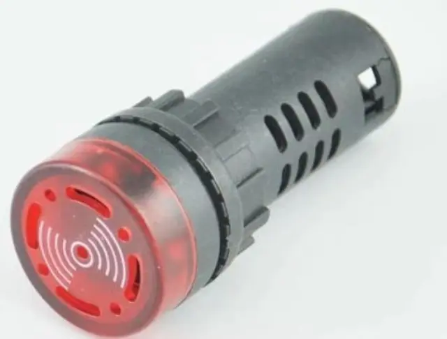 Buzzer με κόκκινο flash 12Volt για ειδοσποίηση SOS συνδεση με Gps Tracker FOR ALARM με πολύ δυνατό του ήχο 80db mod. AD16