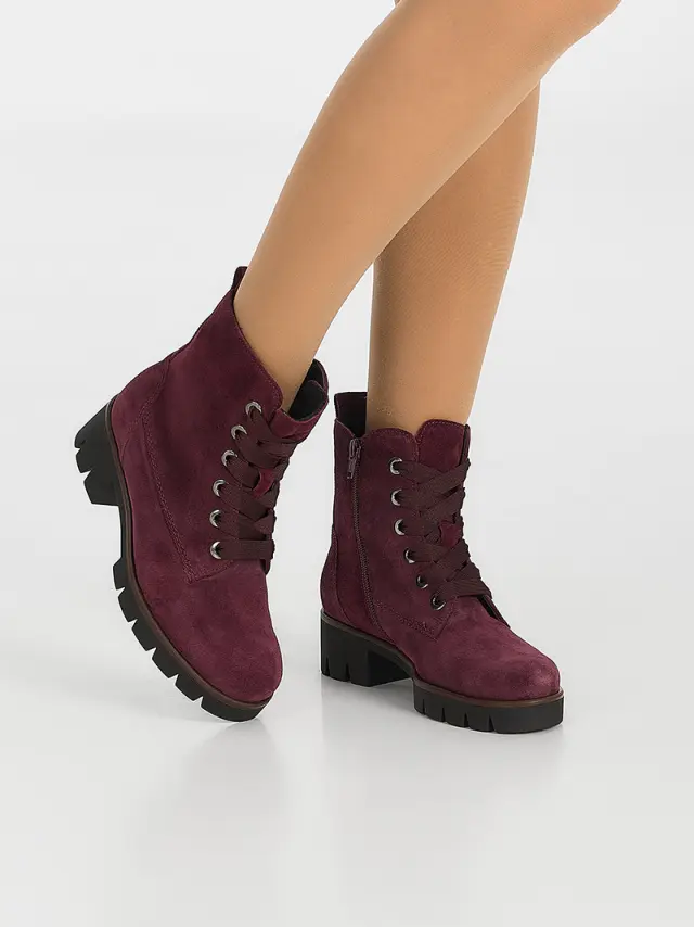 Gabor Μποτάκια Γυναικείο δέρμα Nubuck Μπορντώ GAB/71711 15-MULBERRY 2