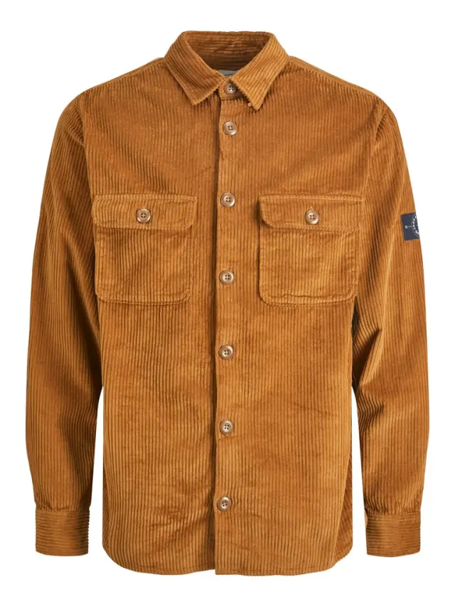 JJDARREN CORD OVERSHIRT LS rubber